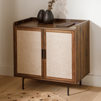 Jetson - 2 Door Sideboard - Fabric & Walnut