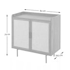 Jetson - 2 Door Sideboard - Fabric & Walnut