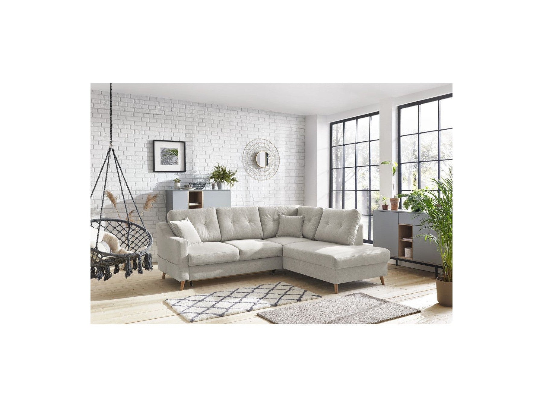 L-Shaped Convertible Sofa Sweden - Right-Hand Corner