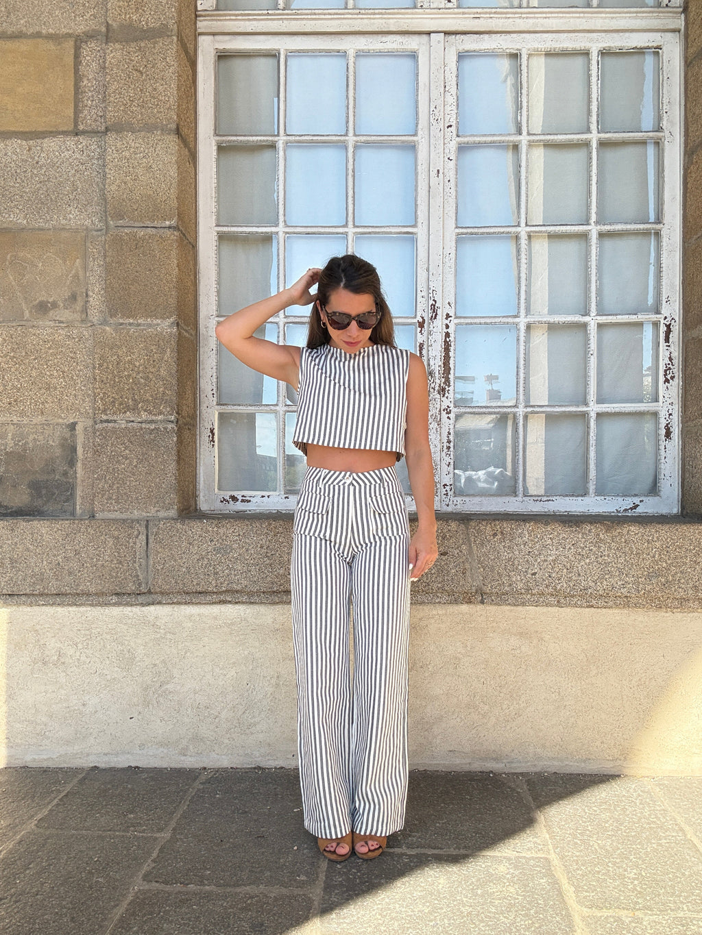 Pantalón Rayas Marineras Azules