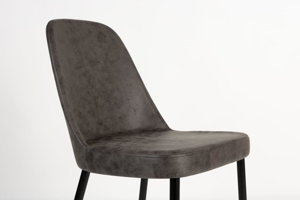 Alana - Dining Room Chair - Fabric - Anthracite/Grey