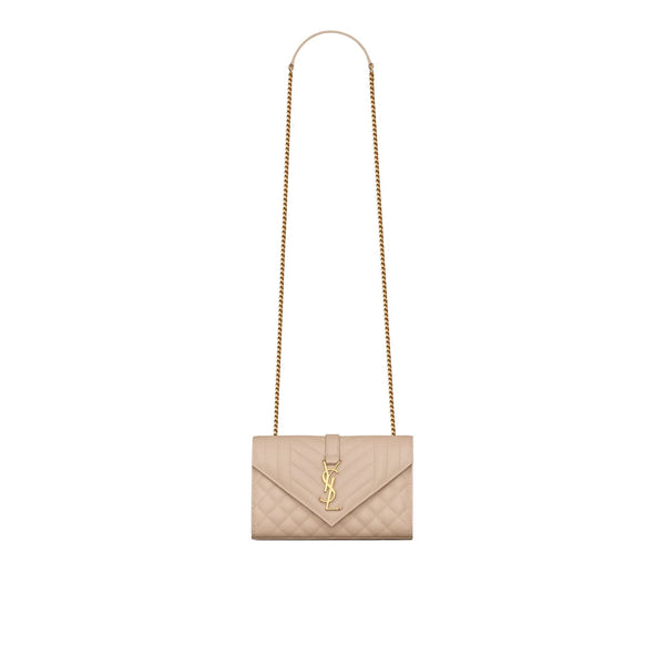 Saint Laurent - Bolso Sobre Small - Mujeres - Beige