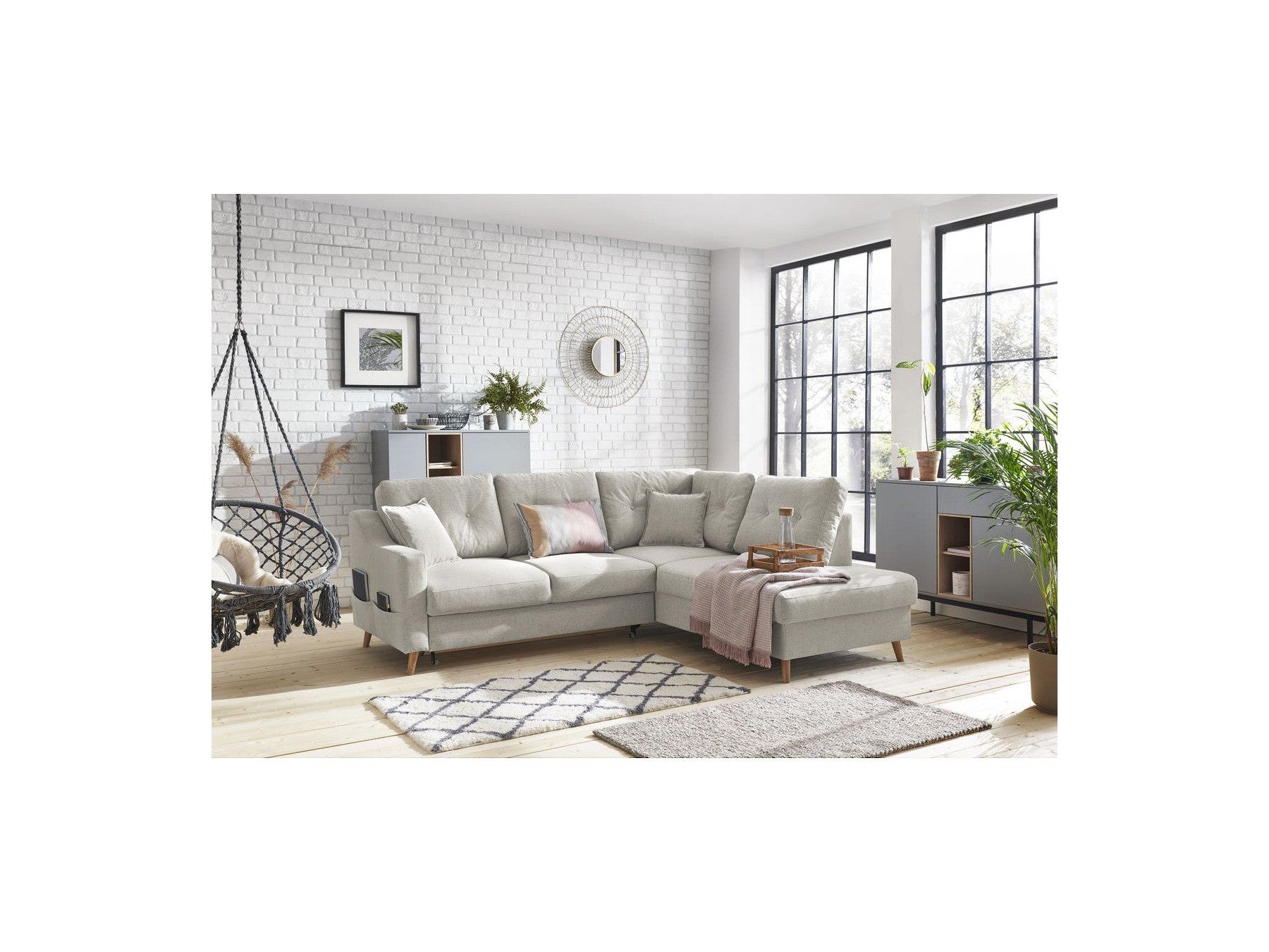 L-Shaped Convertible Sofa Sweden - Right-Hand Corner