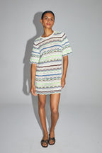 Minivestido Talitha de algodón de crochet de colores Oeko-Tex