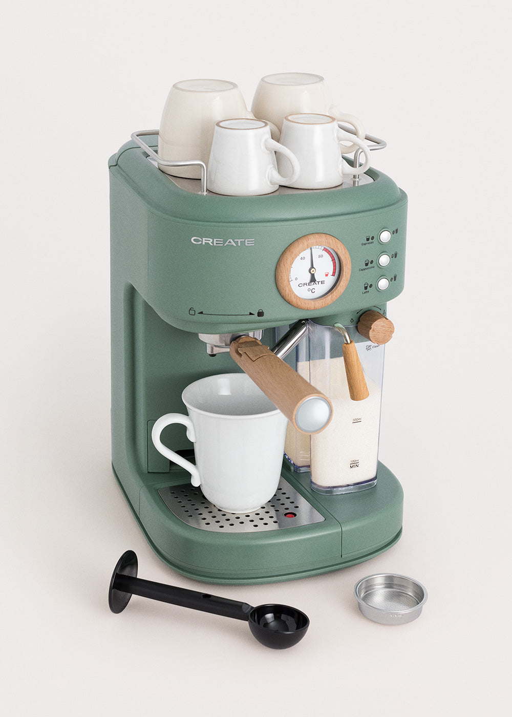 Thera Matt Pro - Semi-Automatic Espresso Coffee Machine 20 bar - Sage Green