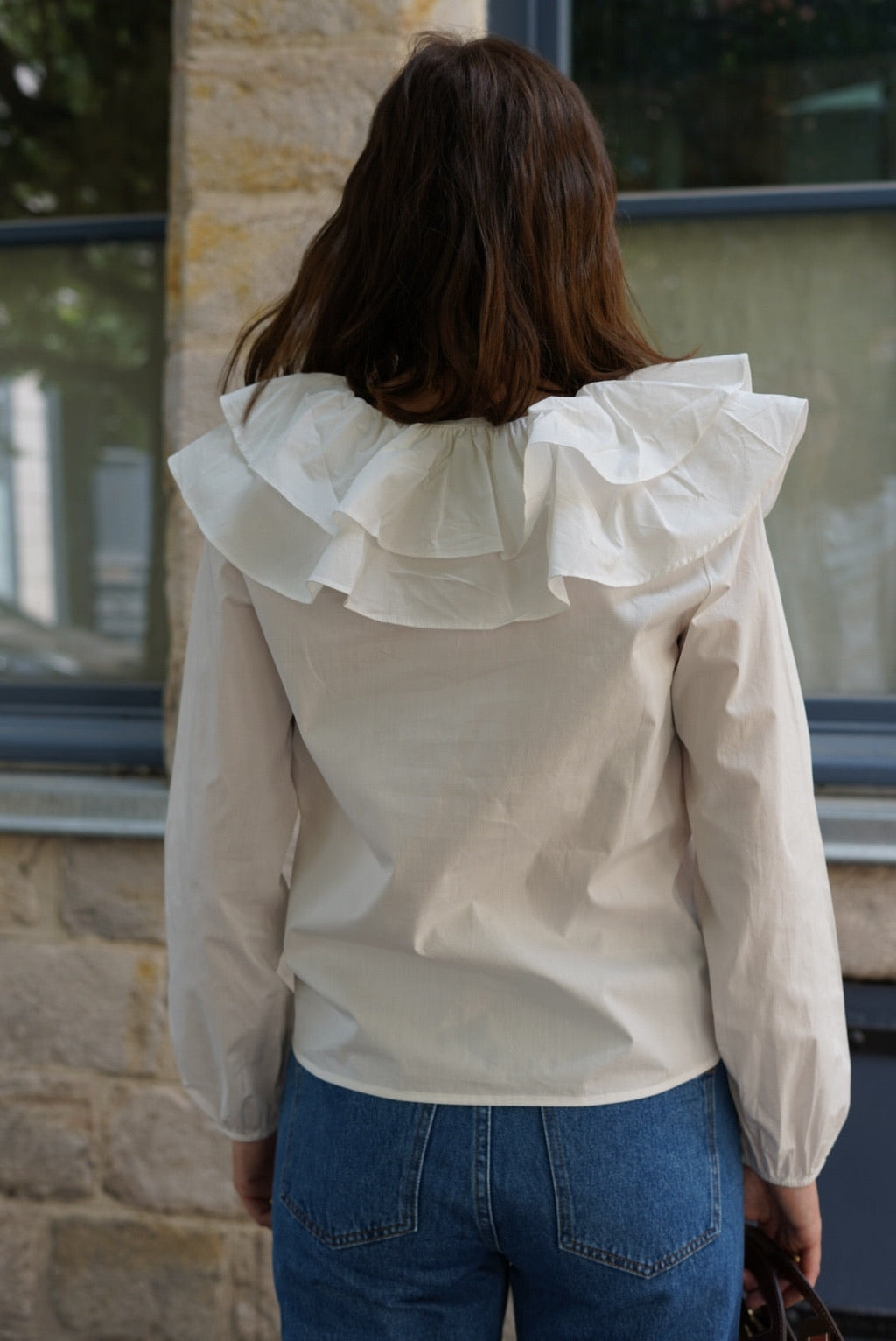 Joséphine Blouse Large White Collar