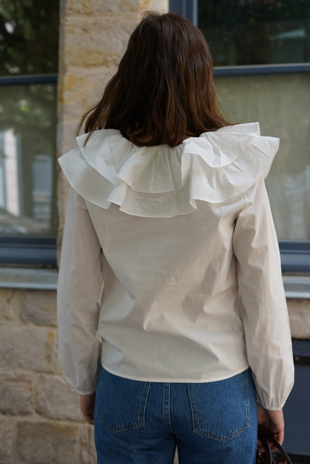 Joséphine Blouse Large White Collar
