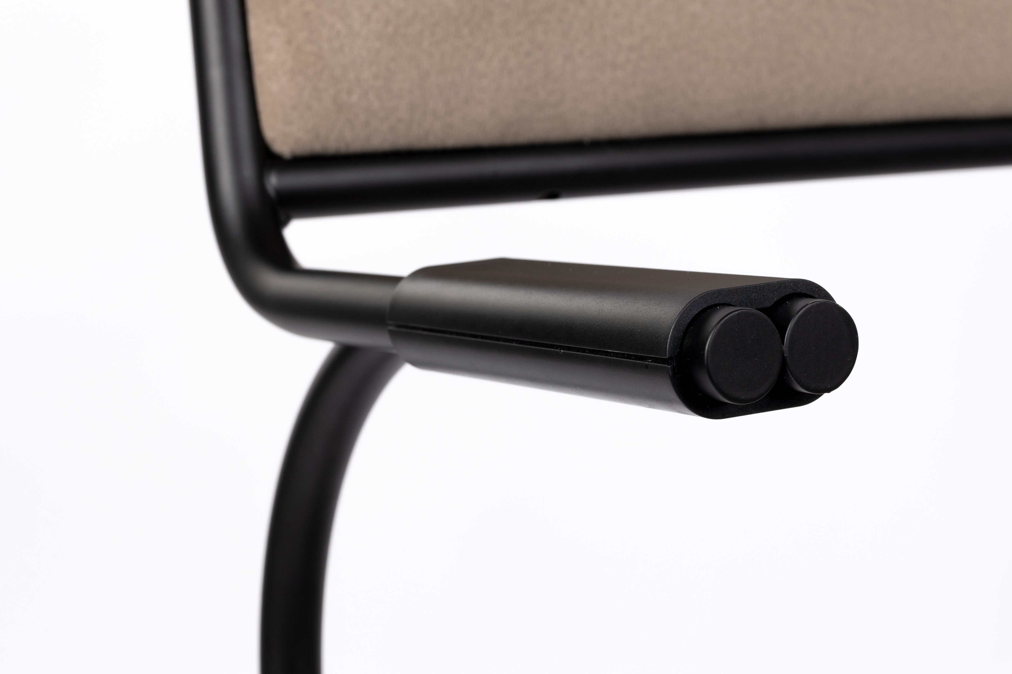 Alba - Dining Room Armchair - Fabric - Black/Beige