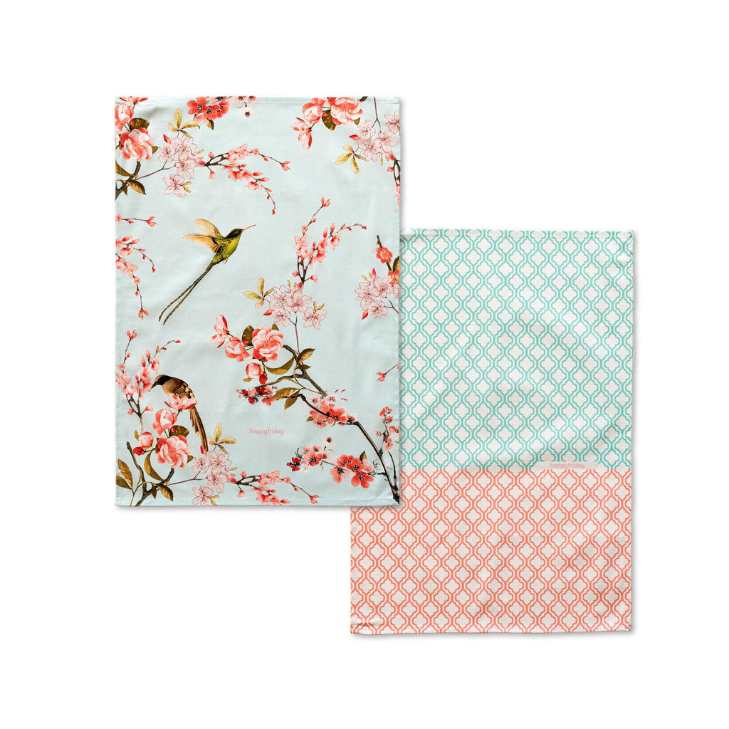 Strofinacci (2 pezzi) Chinoiserie - Multicolore