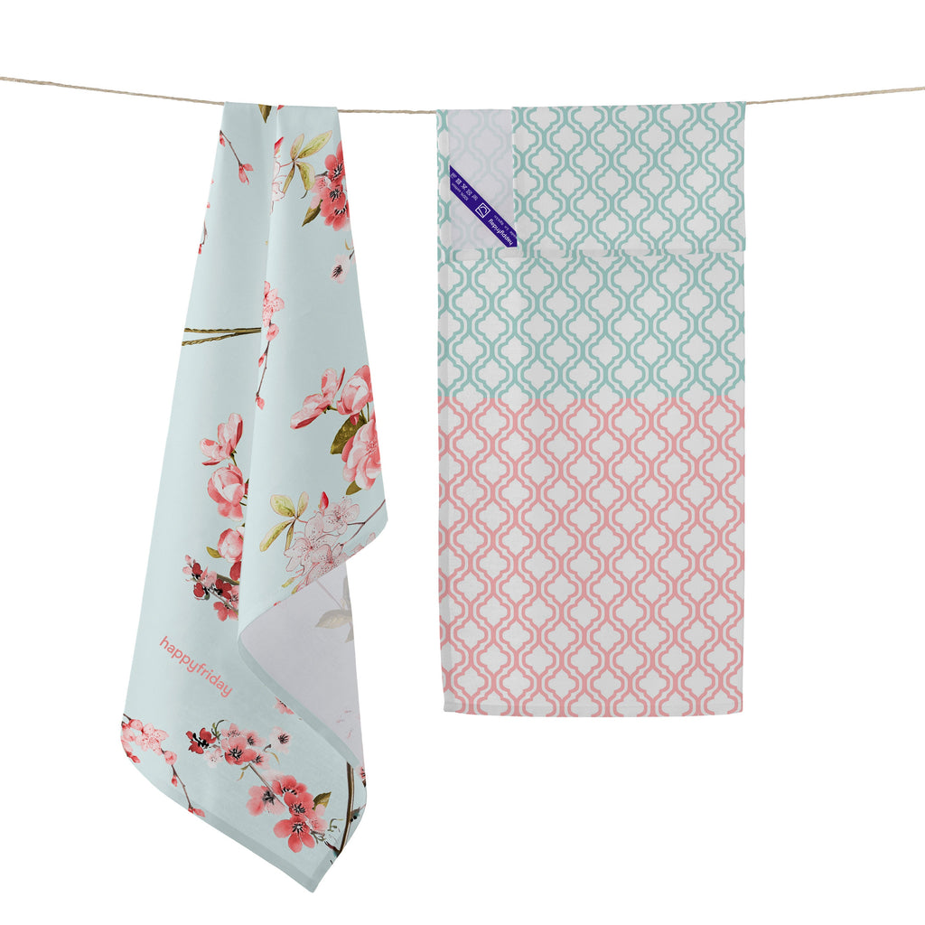 Strofinacci (2 pezzi) Chinoiserie - Multicolore