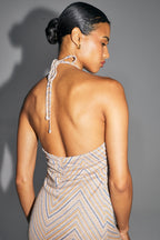 La Robe Bowie En Tricot Zigzag Fabriquée En Italie