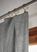 Rideau Ajustable + Anneaux Pince Lyocell Uni Lysandre - Granit