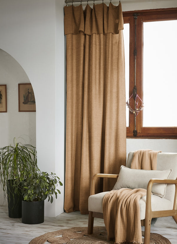 Cortina Regulable + Anillas Lyocell Lisa Lysandre - Camel
