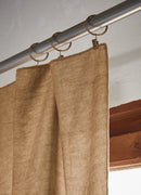 Rideau Ajustable + Anneaux Pince Lyocell Uni Lysandre - Camel