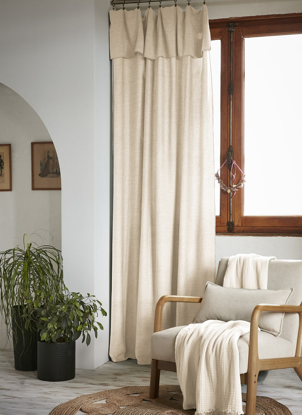 Lysandre - Adjustable Curtain + Clip Rings Plain Lyocell Lysandre - Pampa