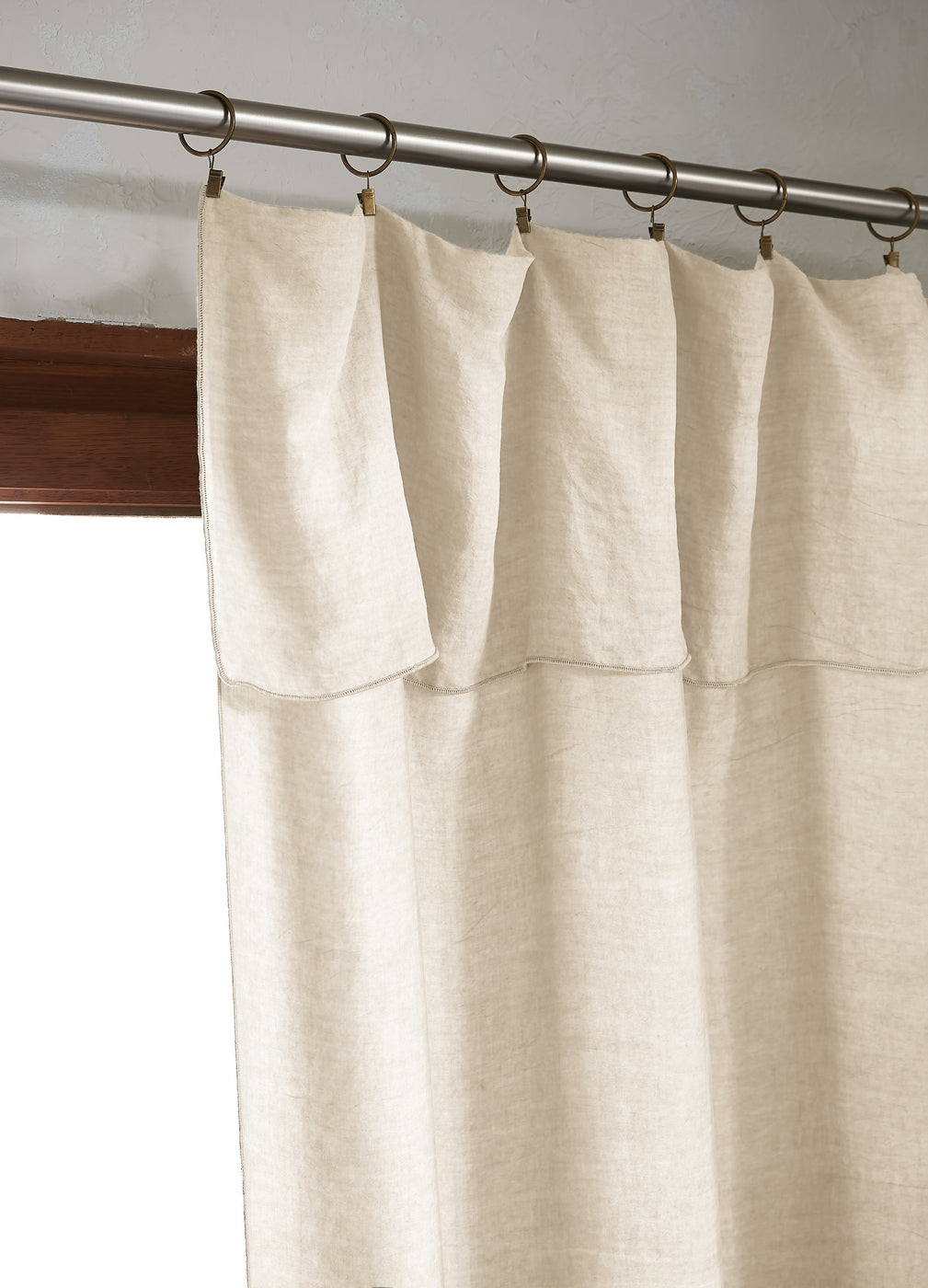 Lysandre - Adjustable Curtain + Clip Rings Plain Lyocell Lysandre - Pampa
