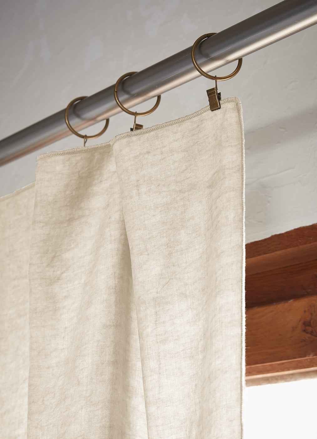 Lysandre - Adjustable Curtain + Clip Rings Plain Lyocell Lysandre - Pampa