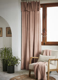Lysandre - Rideau Ajustable + Anneaux Pince Lyocell Uni Lysandre - Blush