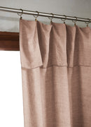 Rideau Ajustable + Anneaux Pince Lyocell Uni Lysandre - Blush