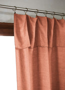 Adjustable Curtain + Clip Rings Plain Lyocell Lysandre - Terracotta