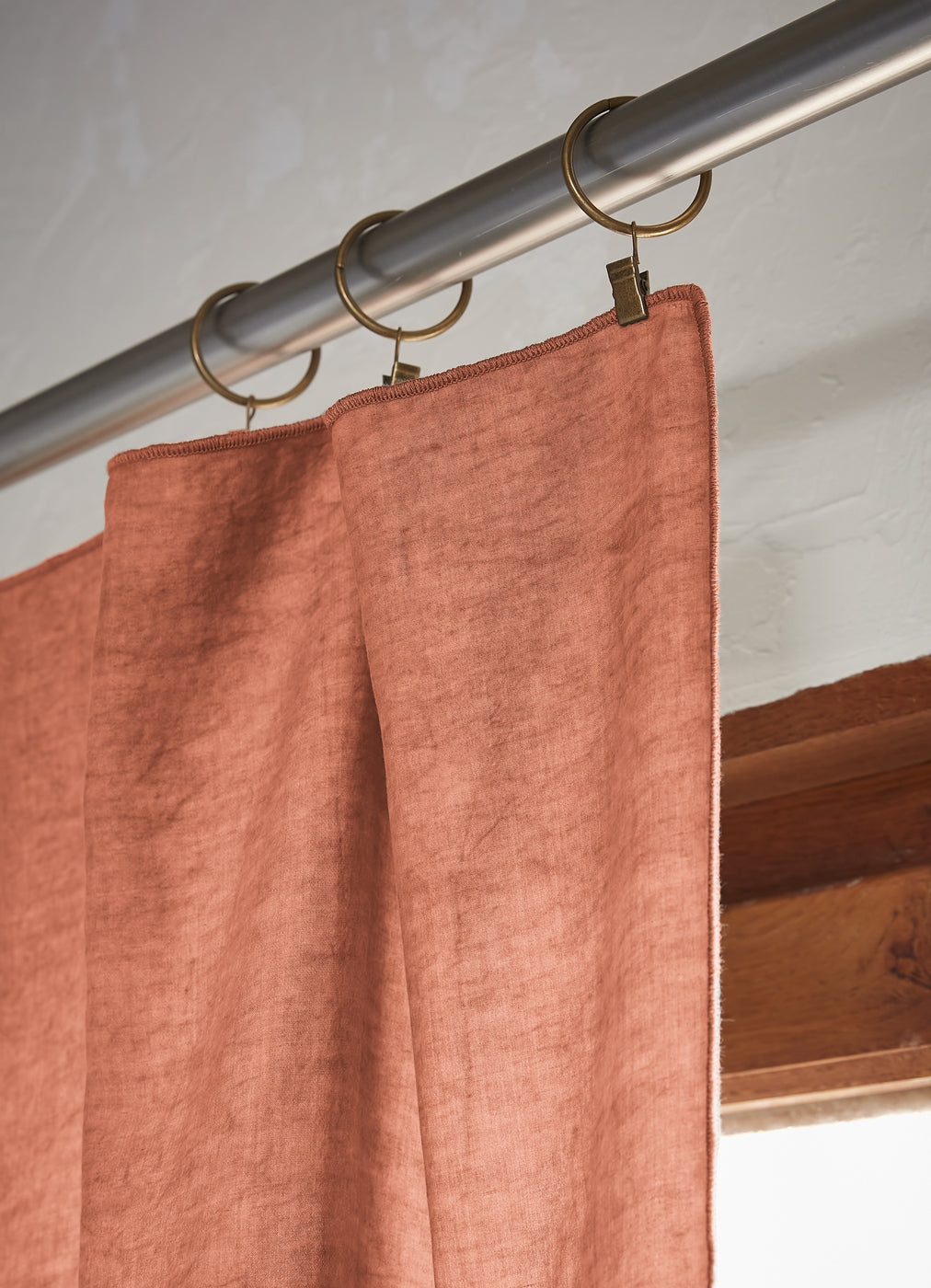 Lysandre - Cortina Ajustable + Anillas Lyocell Lisas Lysandre - Terracota