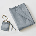 Cortina Regulable + Anillas Clip Lyocell Uni Lysandre - Piedra