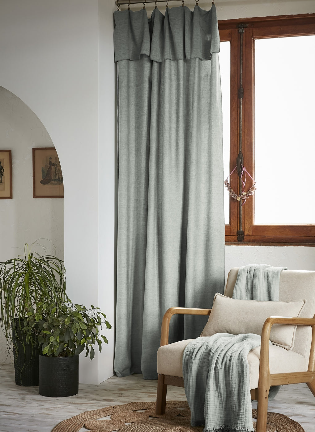 Cortina Regulable + Anillas Lyocell Lisa Lysandre - Liquen