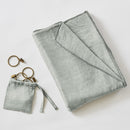 Adjustable Curtain + Lyocell Clip Rings Plain Lysandre - Lichen