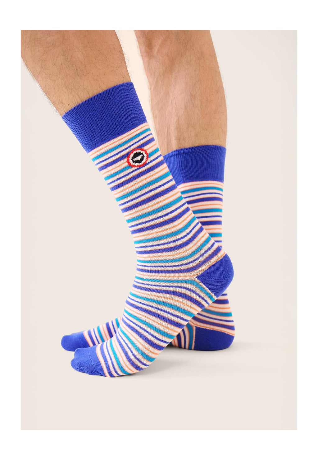 Calcetines de Media Caña Lucas Rayas Colchón - Azul Océano