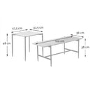 Jessie - Lot De 2 Tables Basses Gigognes Décor Chêne Pieds Métal Noir - Bois Clair