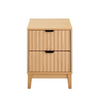 Bologna - 2 Drawer Bedside Table - Wave Effect