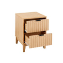 Table De Chevet 2 Tiroirs Bologne - Bois Clair