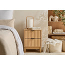 Table De Chevet 2 Tiroirs Bologne - Bois Clair