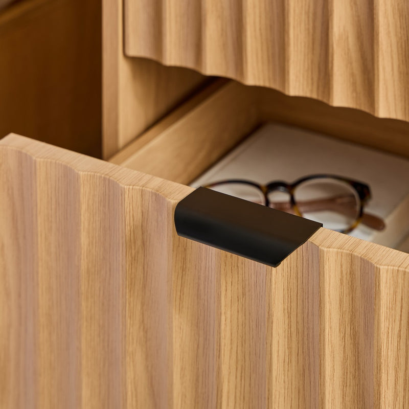 Table De Chevet 2 Tiroirs Bologne - Bois Clair