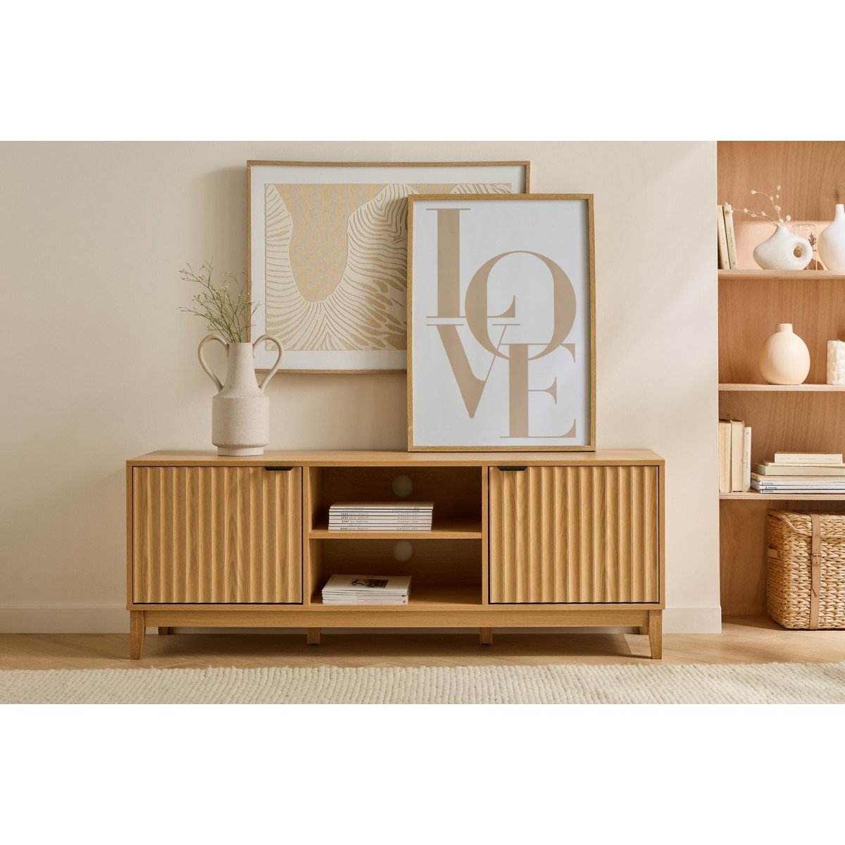Bolonia - Mueble TV 2 puertas - Efecto Onda