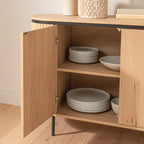 Malaga - 2 Door Sideboard - Grooved Effect