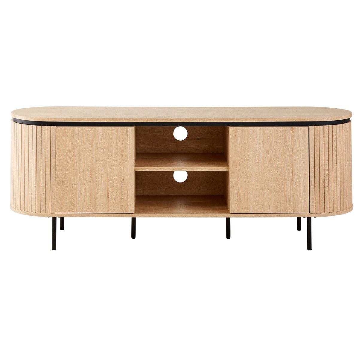 Malaga - 2 Door TV Unit - Grooved Effect
