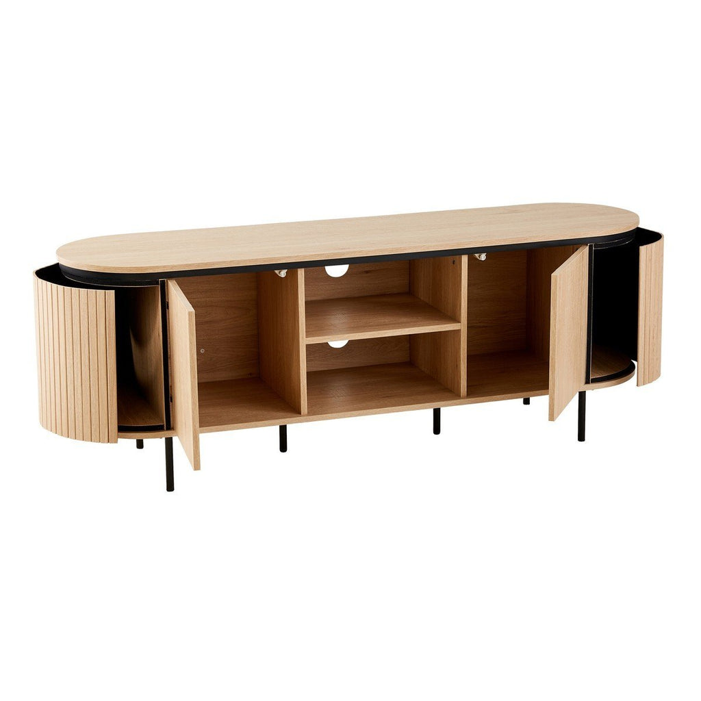 Malaga - 2 Door TV Unit - Grooved Effect
