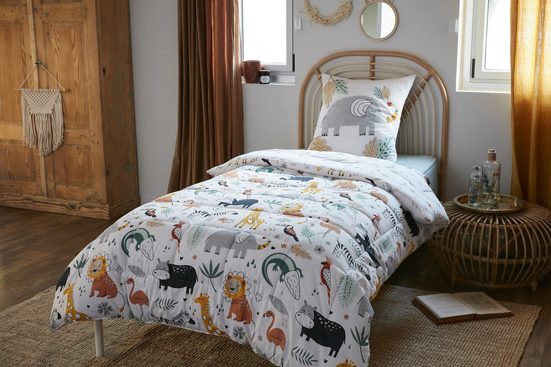 Bedding Set (Duvet Cover + Pillowcase) - Printed Cotton - Savannah
