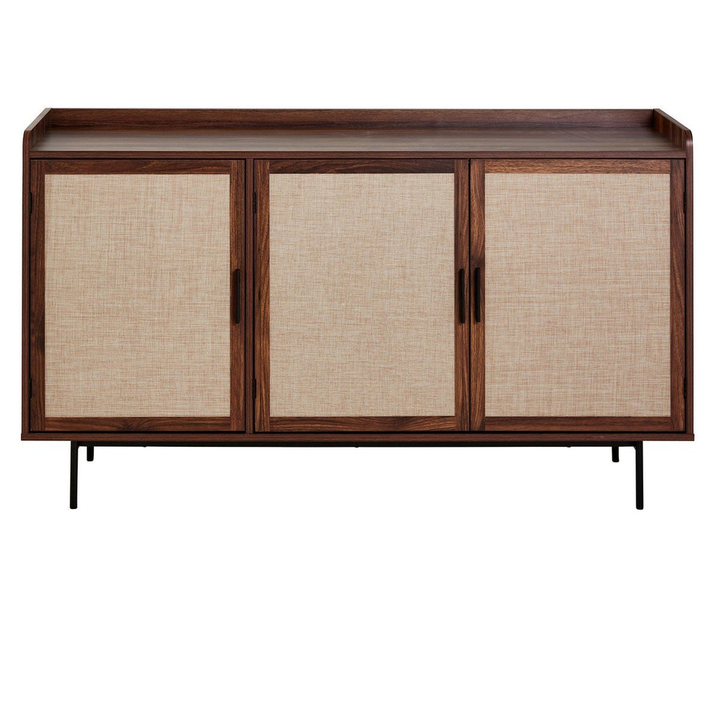 Jetson - Buffet 3 Portes - Tissu & Noyer