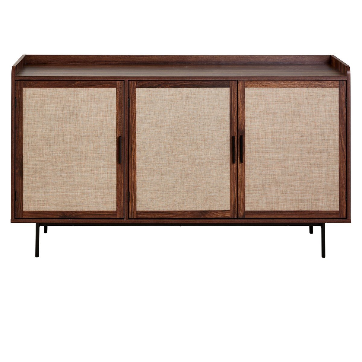 Jetson - Buffet 3 Portes - Tissu & Noyer