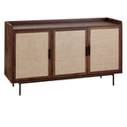 Jetson - Buffet 3 Portes - Tissu & Noyer