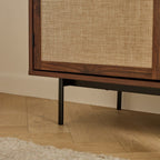 Jetson - Buffet 3 Portes - Tissu & Noyer