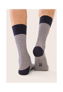 Chaussettes Mi-Hautes Marinière Bleu Marine - Robuste Mariniere Bleu