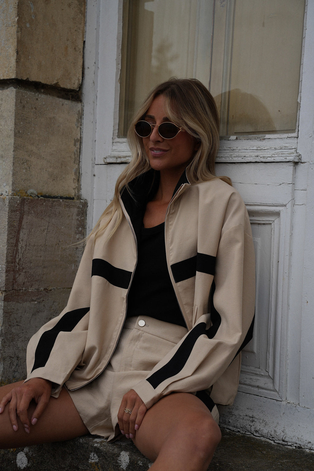 Veste À Bandes - Sael Beige