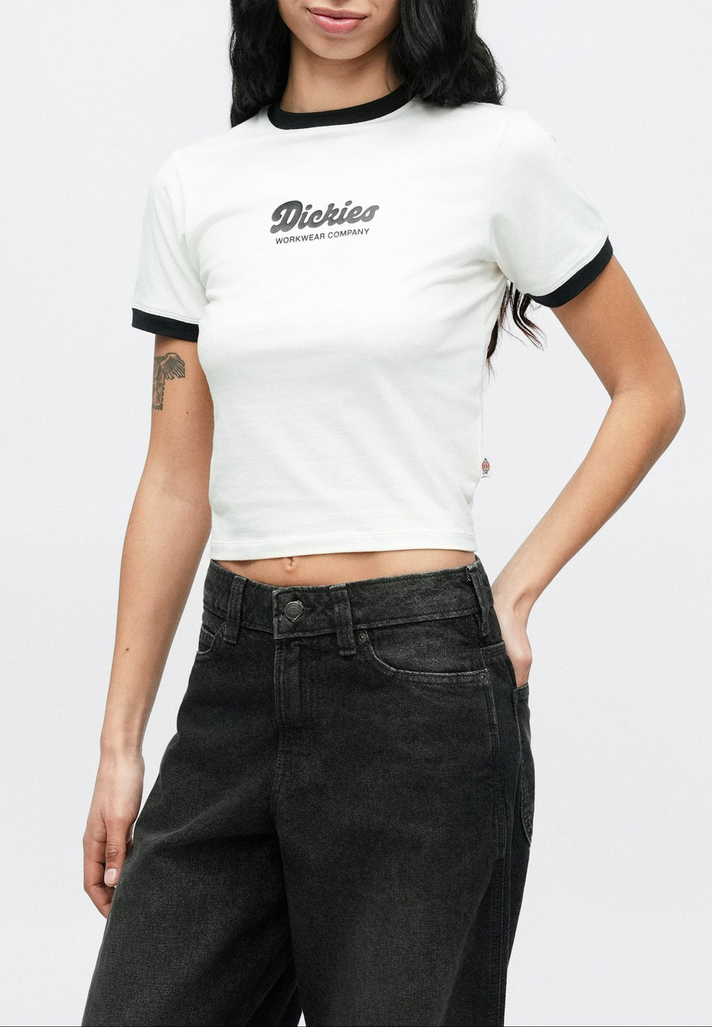 Jean De Travail 957 Loose Tapered - Black Wash Faded - Femme