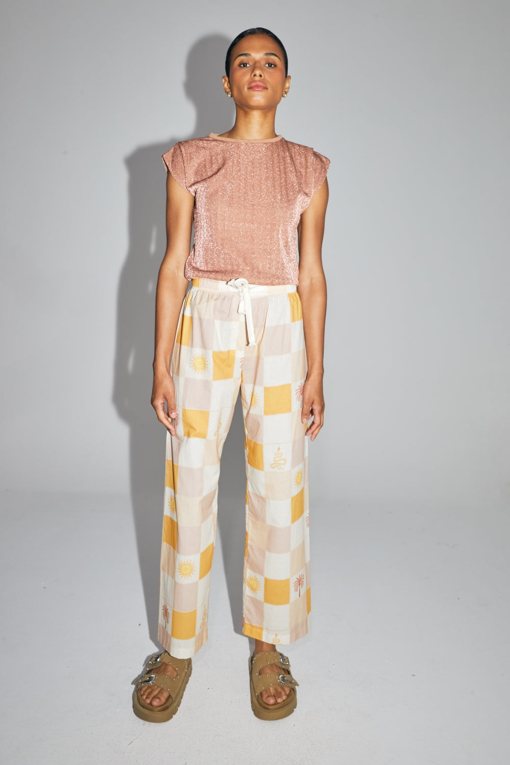 Rami Pants In Helios Printed Cotton