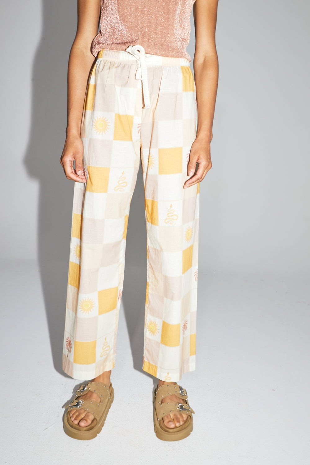 Rami Pants In Helios Printed Cotton