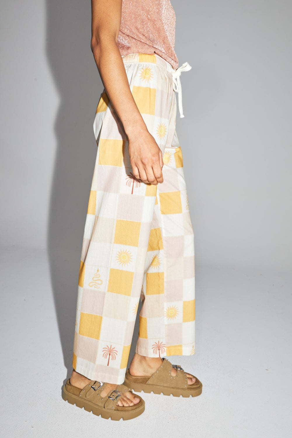 Rami Pants In Helios Printed Cotton