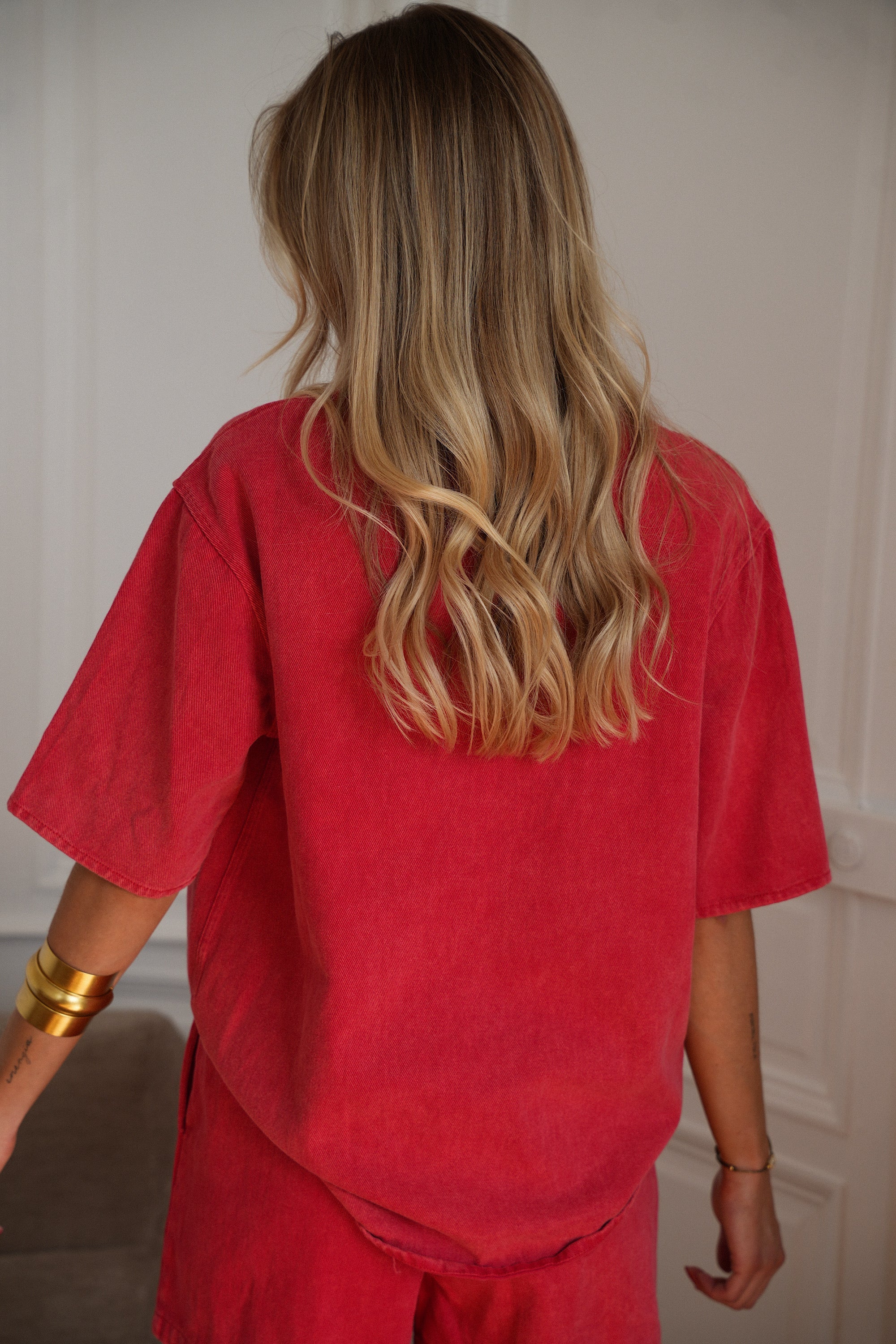 Blouse En Jean Tessa - Rouge